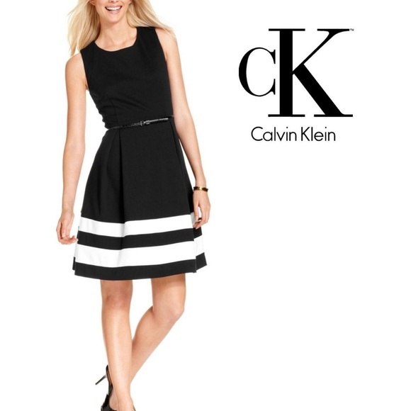 Calvin Klein Dresses & Skirts - Black Sleeveless Pleated Fit & Flare Dress